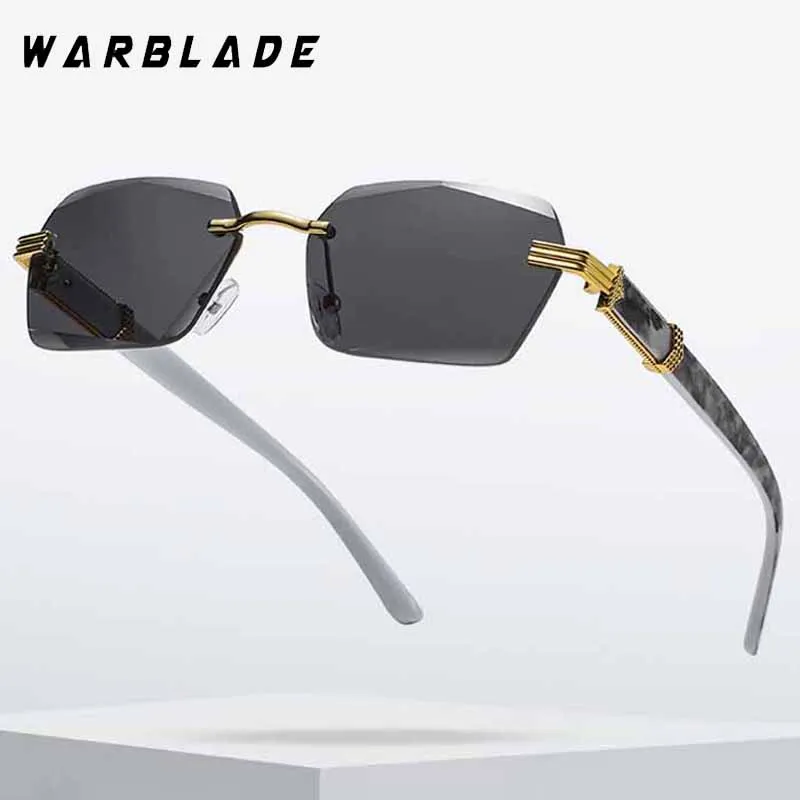 

Fashion Square Rimless Cut Edge Women's Sunglasses Brand Design Luxury Men Sunglass Driving Travel Female Eyewear UV400 Lentes