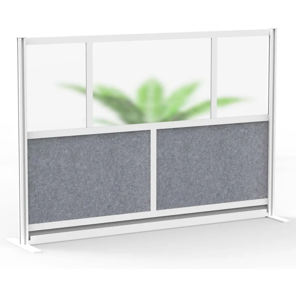 

Expandable Partition Room Divider with Rearrangeable Frosted Acrylic & Sound Absorbent Expanse Modular Wall 70'' x 48'' Wall