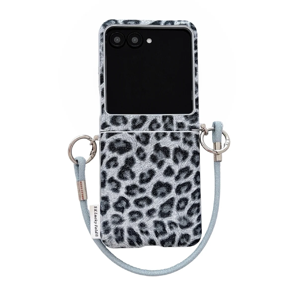 

Wrist Strap Leopard Pattern Leather Case for Motorola Razr 70 Ultra/60 Ultra/50 Ultra Shockproof Flip Cover