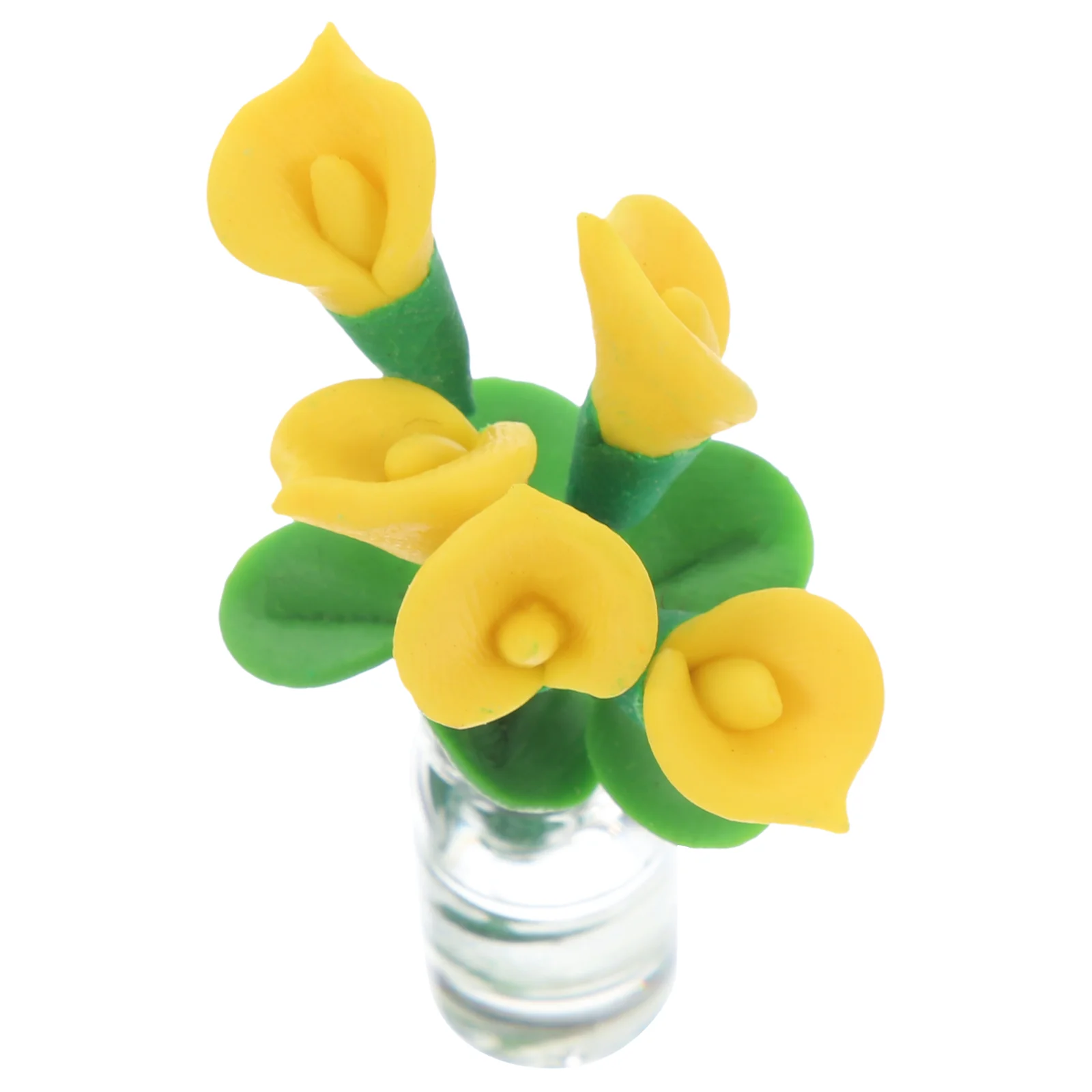 

Toy Miniature Flower Decor Bonsai Model Small Potted Plant Tiny Yellow Ornament Child