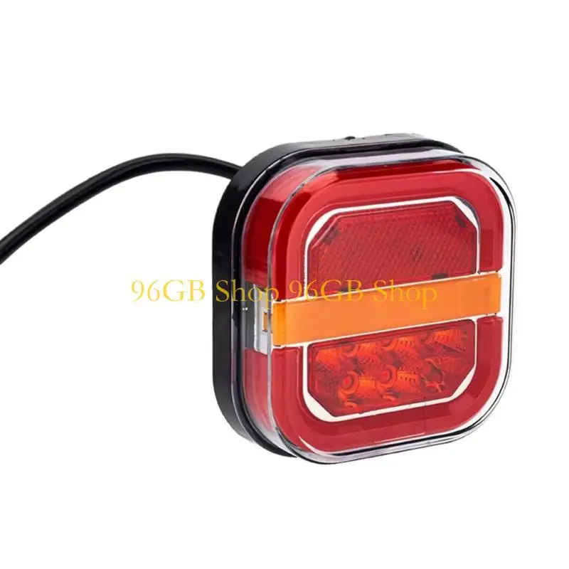 96GB Corrosion Proof Square LED Tail Lamp License Plate Light Universal Vehicle Application