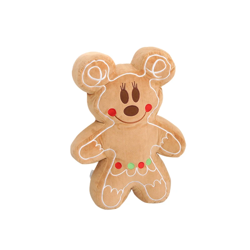 Disney Mickey Mouse Minnie Cookie Brinquedos De Pelúcia Anime Bonito Homem de Gingerbread Dolls Travesseiro Kawaii Brinquedos Recheados para