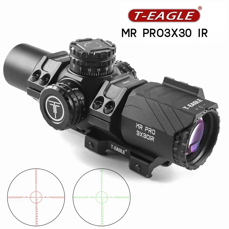 

T-Eagle Optical Airsoft Gun Weapons Lunettes MR Pro 3x30IR 34mm Tube Rifle Scope For Hunting Pistol Sight Airgun Riflescope