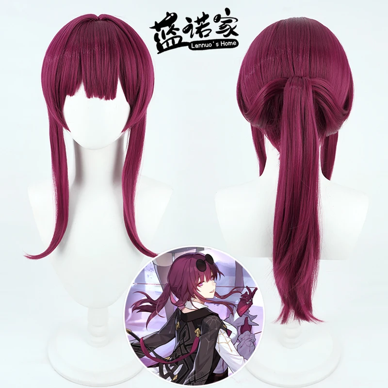 

Anime Honkai Star Rail Kafka Cosplay Wig Halloween Carnival Party Props Synthetic Hair Heat Resistant Fiber + Wig Cap