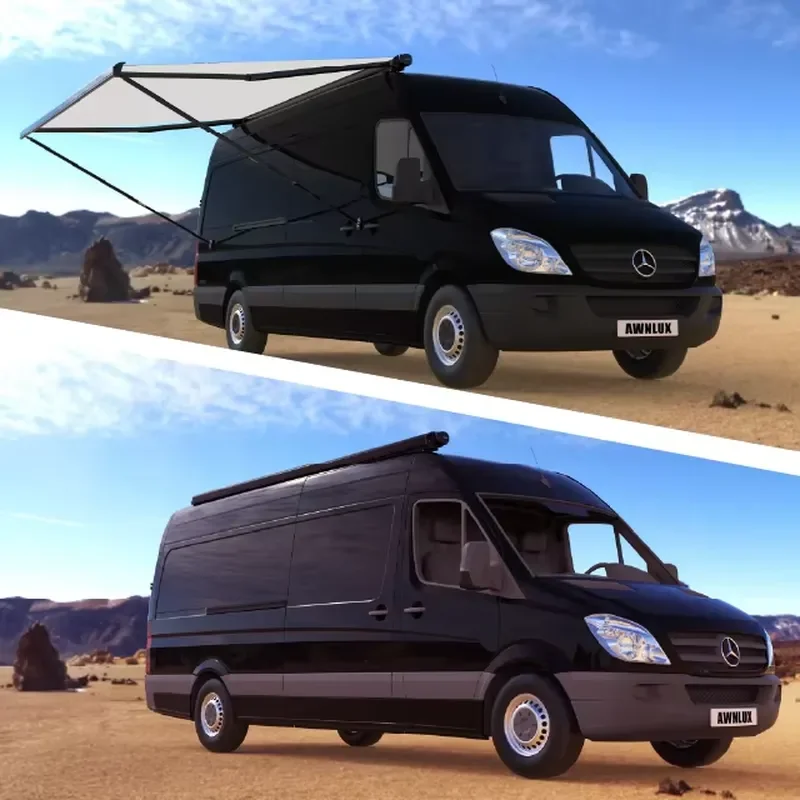 For Awnlux Exterior RV Camper Awning Accessories Waterproof Fabric Electric Caravan Roof Type RV Awning Sun Shade view 6