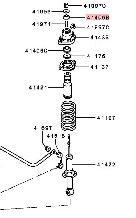 OUTLANDER ASX LANCER ECLIPSECROSS BUSHING,REAR SUSP COIL SPRING MR594612