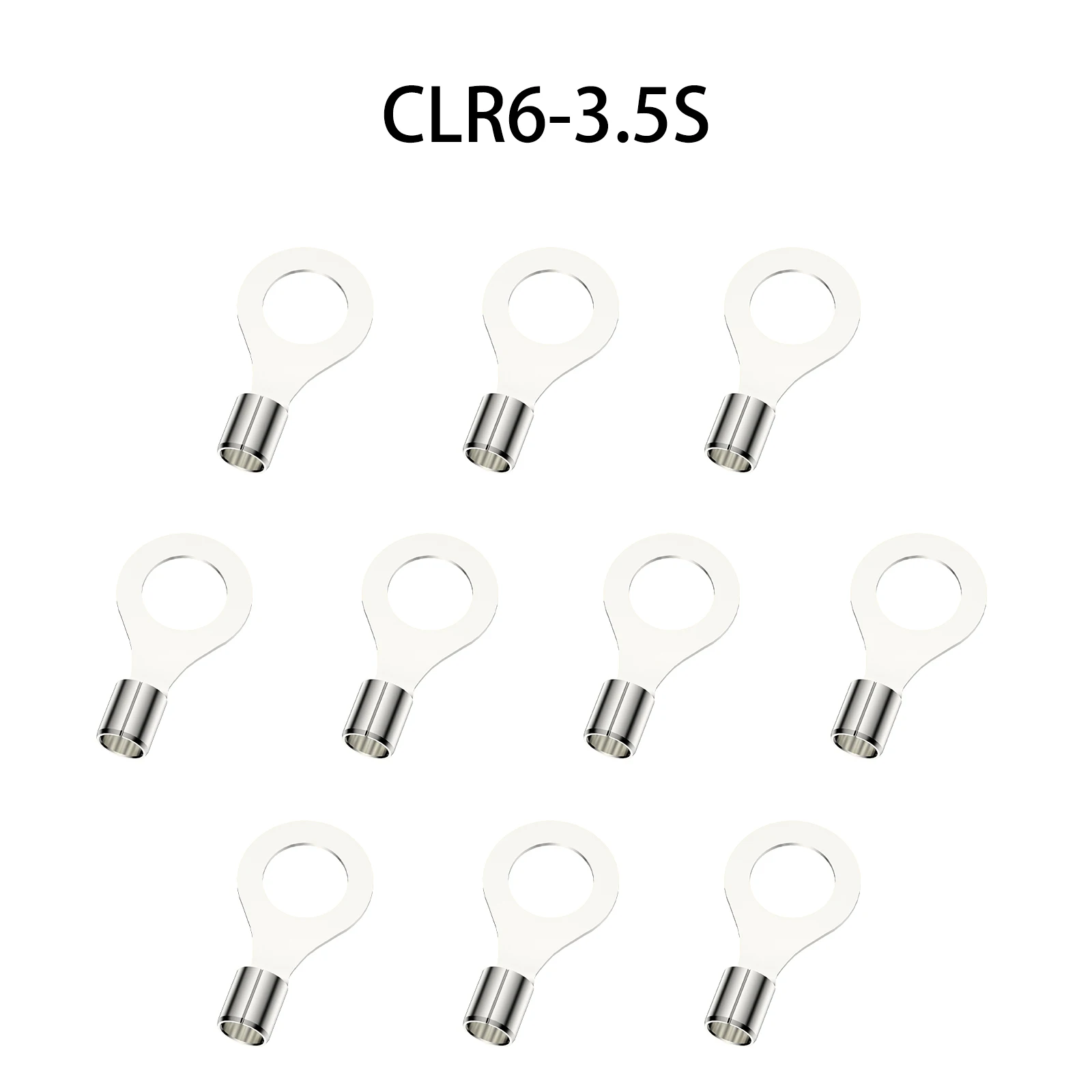 10 قطعة محطات تجعيد حلقة سلك كهربائي موصل غير معزول مستدير النحاس النقي الفضة مطلي الطويق العروات كابل الحذاء