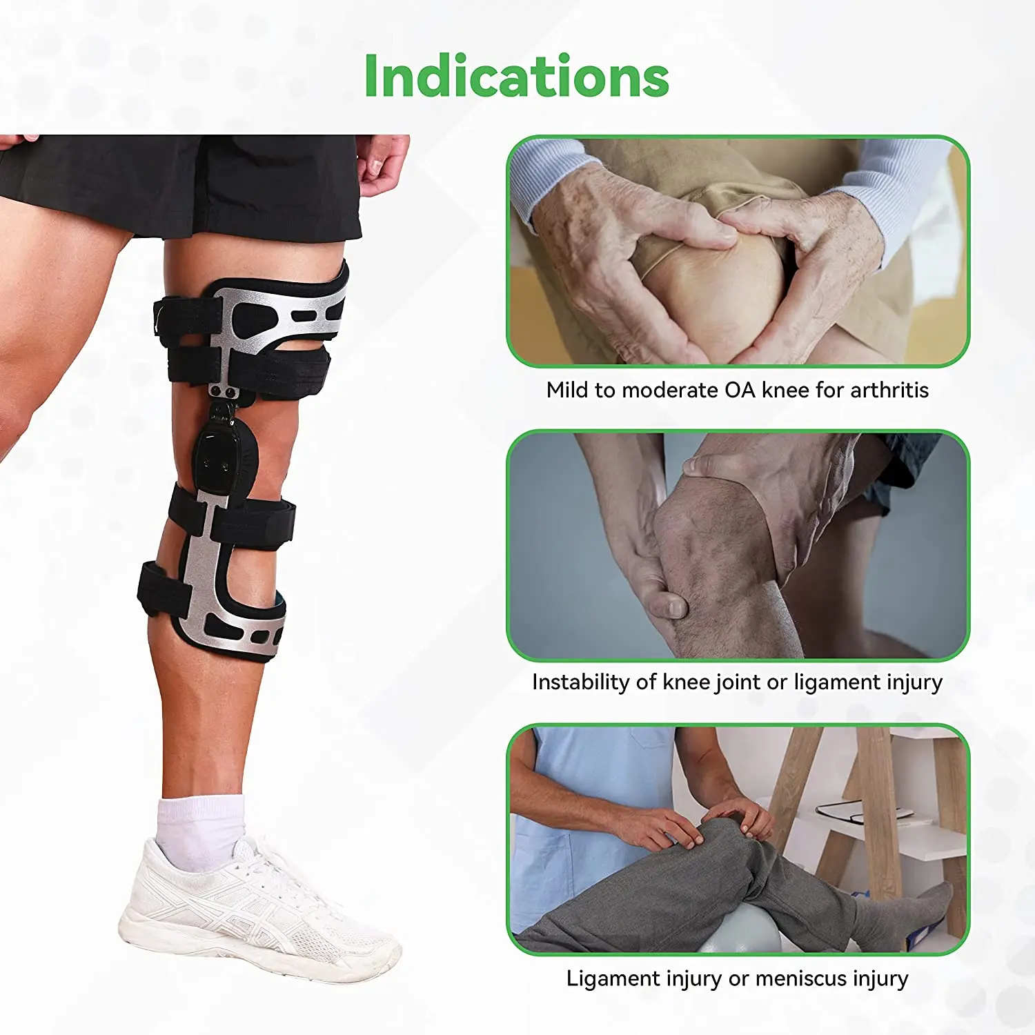 Medical OA Orthopedic Knee Brace for Arthritis & Osteoarthritis Pain Relief Unloader, Knee Ligament & Meniscus Injury Protection