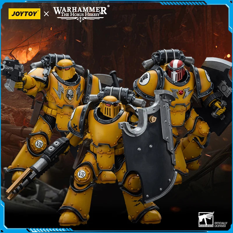 

Joy Toy Warhammer 40K Imperial Fists Legion MkIII Breacher Squad Action Figure 1/18 12cm Collectible Children Toys Birthday Gift