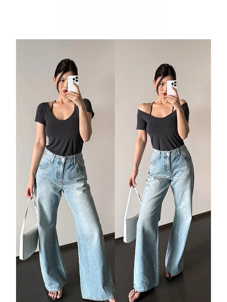 

Эластичный топ из модального ацетатного трикотажа с V-образным вырезом для женщин, повседневная летняя одежда, дышащий и комфортный