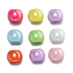 100pcs/bag Acrylic AB Color Seed Beads Glitter Spacer Beads With Big Hole For DIY Sewing Bracelet Necklace Making Accessories