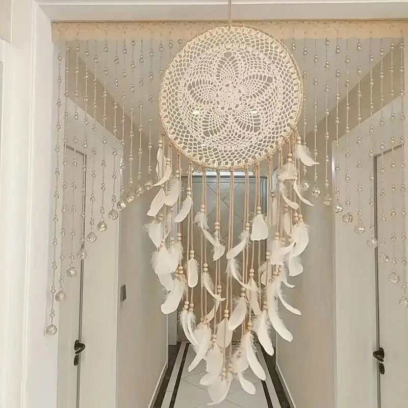 

Large Dream Catcher Indoor Creative Hanging Ornaments Wedding Wedding Decoration Wholesale Feather Pendant Pendant