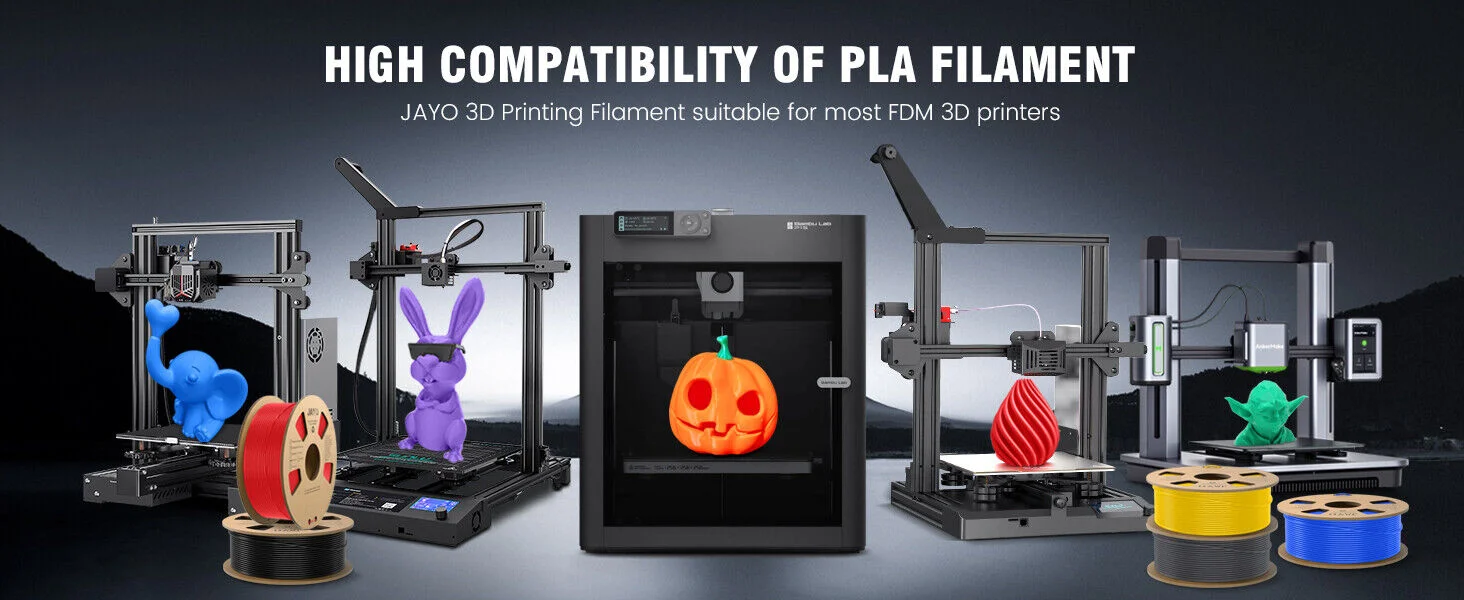 JAYO 6 Rollen 3D PLA Druckerfilament 1,75mm Ungiftig & Blasenfrei PLA-Kunststoff als 3D-Druckfilament für 99% der 3D FDM Drucker & Stifte – Detail 6