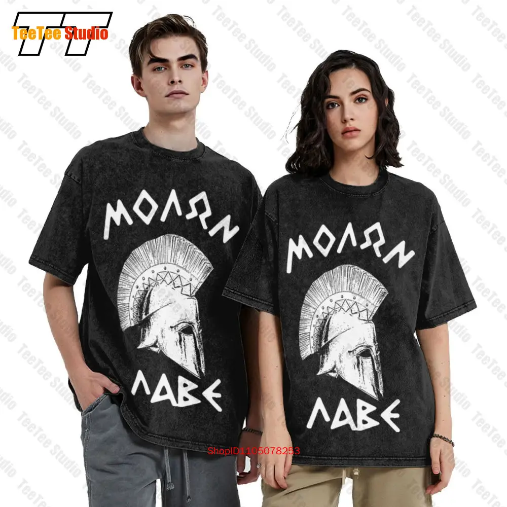 Sparta 300 Spartaner Krieger Gym Molon Lave Greece Griechenland 01 Vintage Oversized T-Shirt 50W0