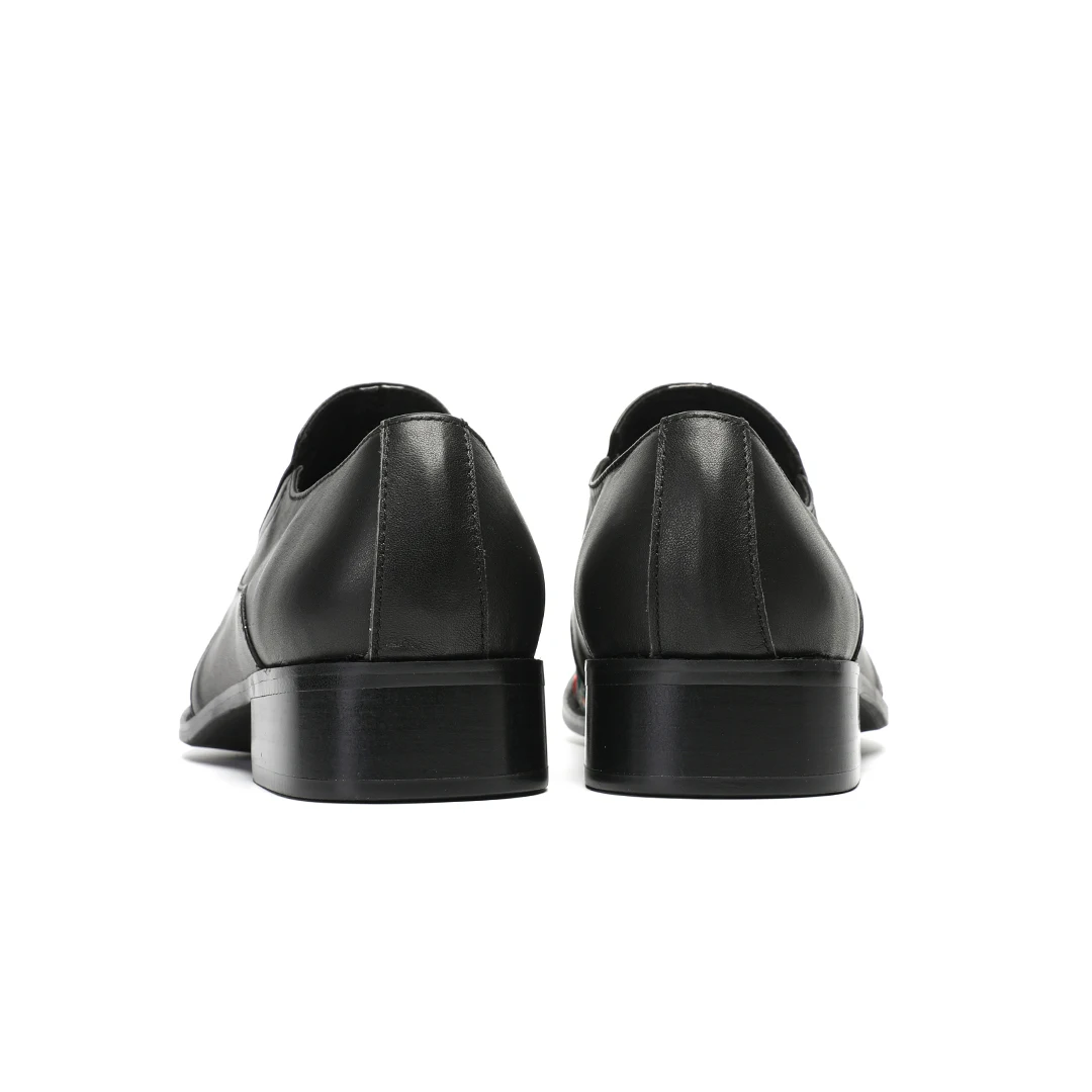 Korean New Style Genuine Cow Leather Men Sharp Pointed Toe Elegant Flower Banquet Stage Rock Party Shoes For Man Wedding