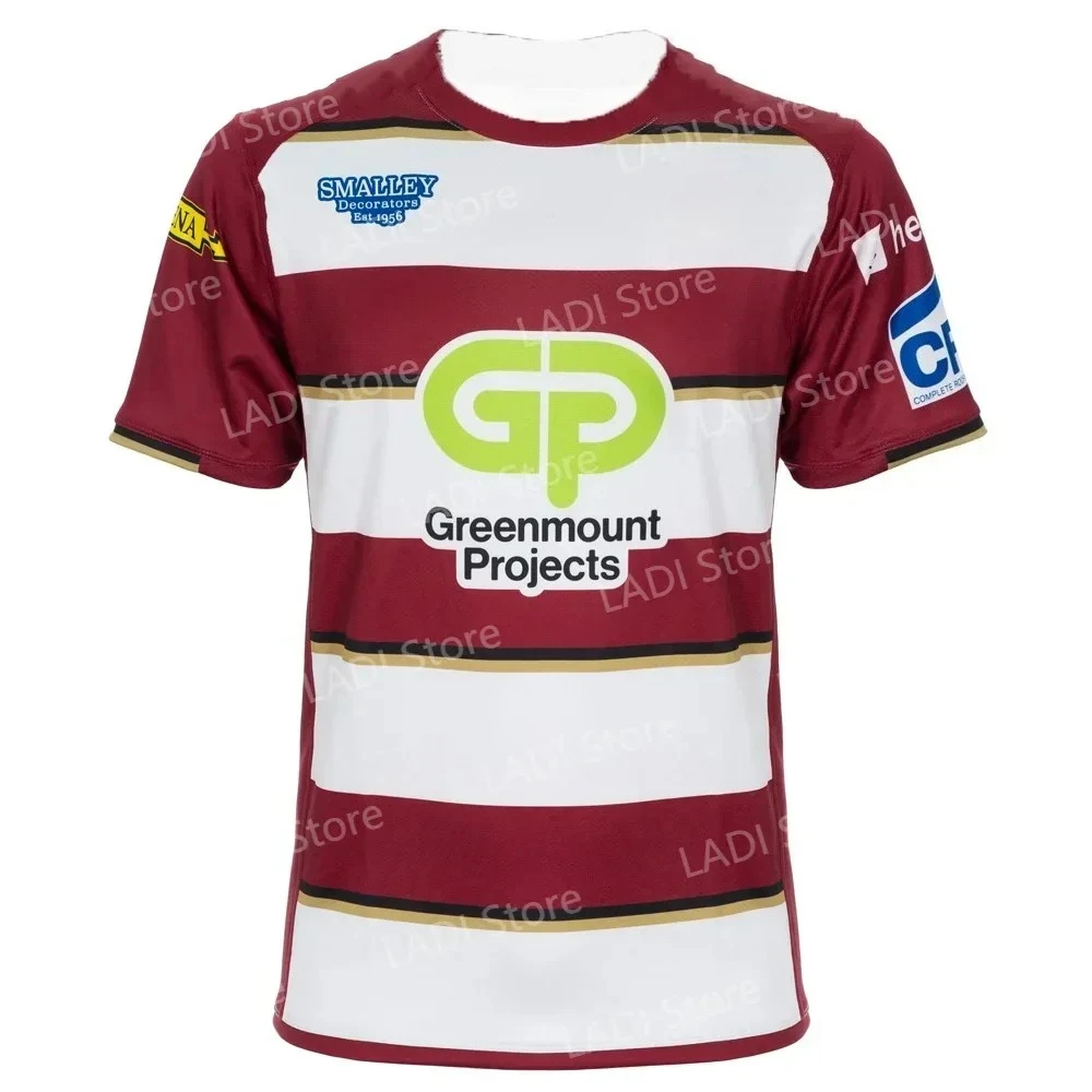 

Wigan Warriors England Rugby Jersey 2025 New 3D Printed Unisex T-Shirt, Breathable Sportswear for Adults and Kids