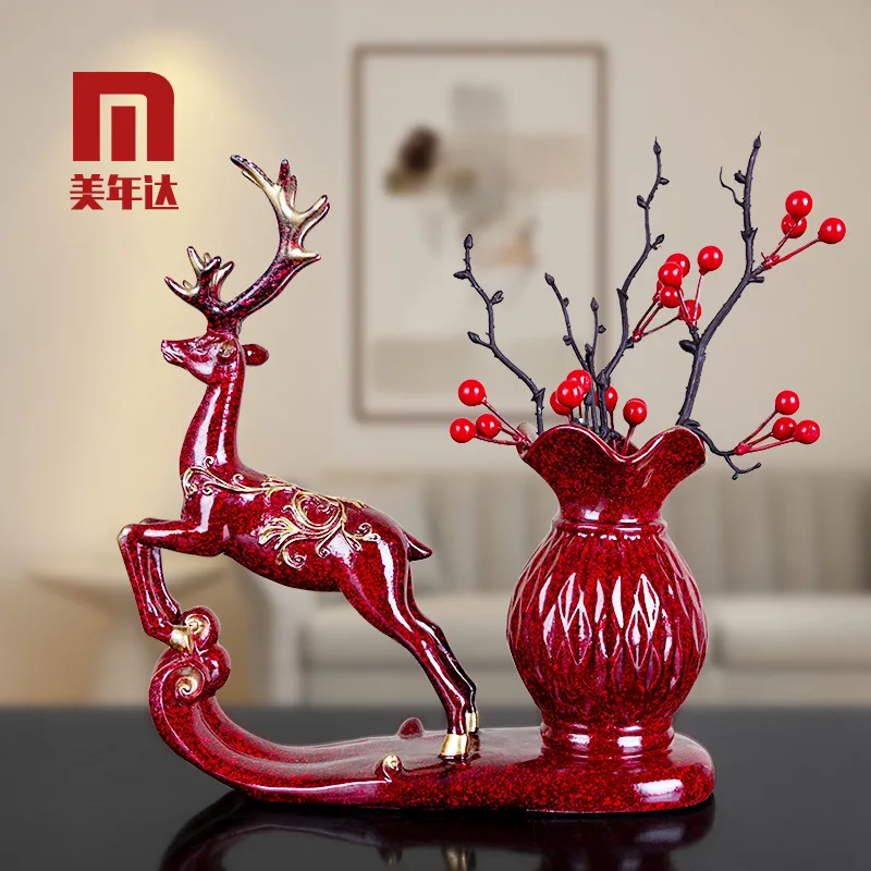 Creative Fulu Home Furnishings Light luxury Decorations For The Lounge Wine Cabinet Office Crafts Living Room Decoration