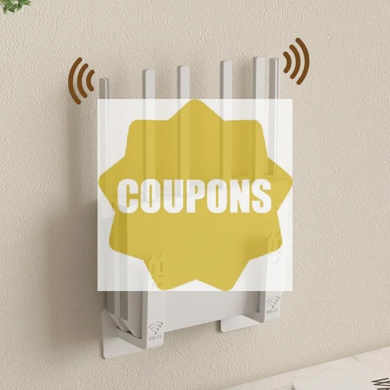 2pcs/set Wall‑Mounted Set‑Top Box Holder Drill‑Free Router Mounting Rack Practical Organizer With Auxiliary Hooks For Living Ro