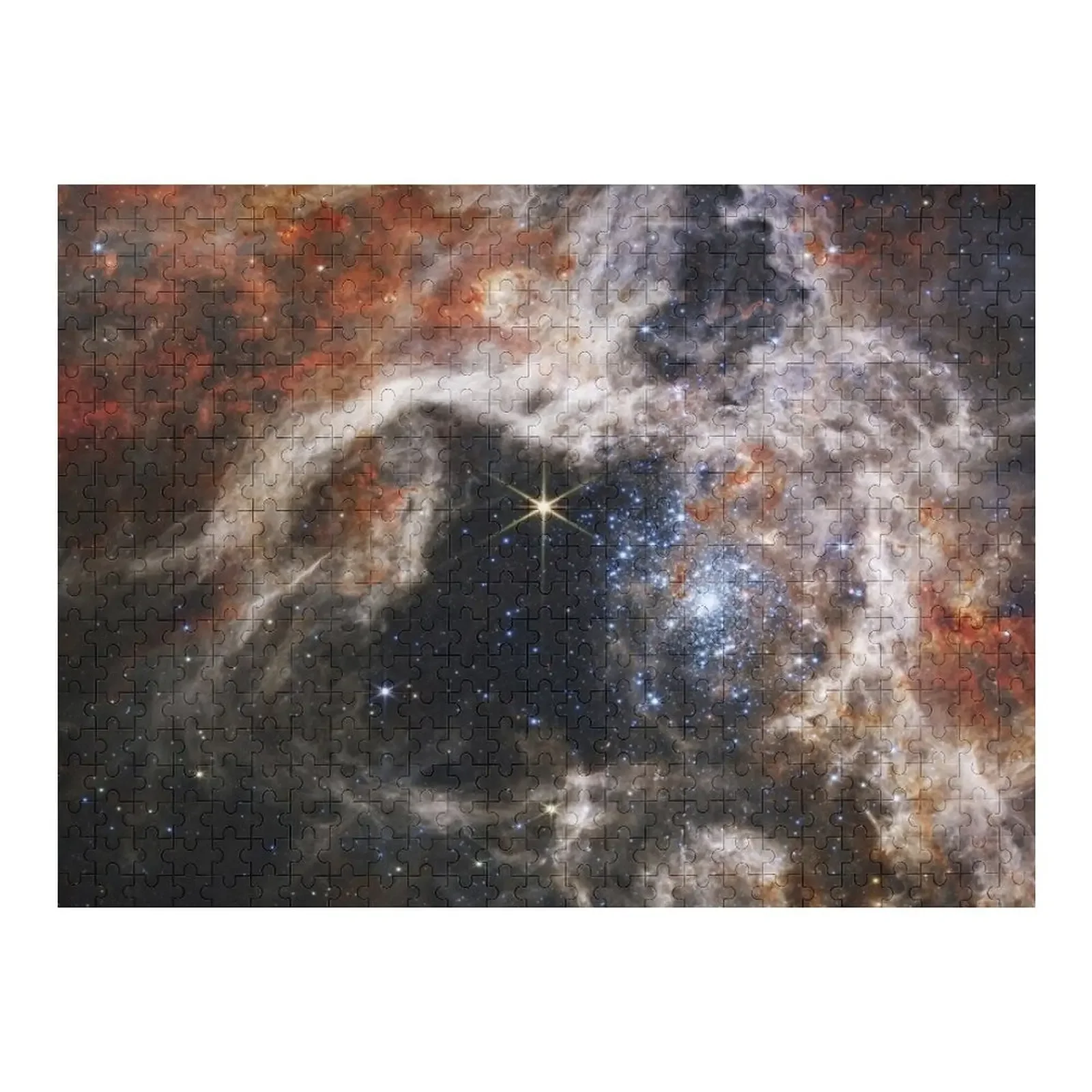 jwst-tarantule-nebuleuse-30-doradus-ngc-2070-james-webb-jwst--affiche-spatiale-sans-texte-puzzle-bebe-puzzle-animal-en-bois