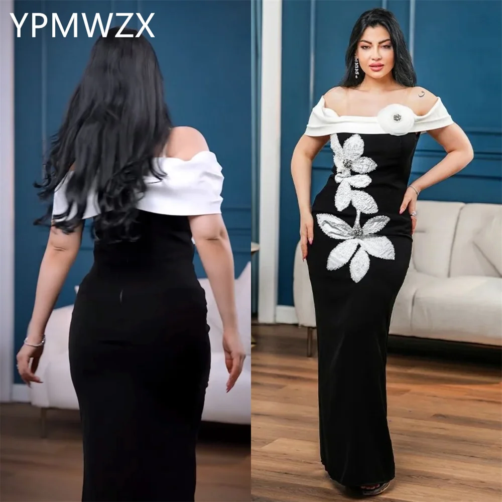 

Customized Party Dress Occasion Prom Gown YPMWZX Off-the-shoulder Column Floor Length Skirts Bespoke Dresses Evening F