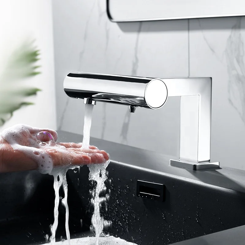 Commercial bathroom vanity sensor faucet integrated soap dispenser automatic sensor faucet