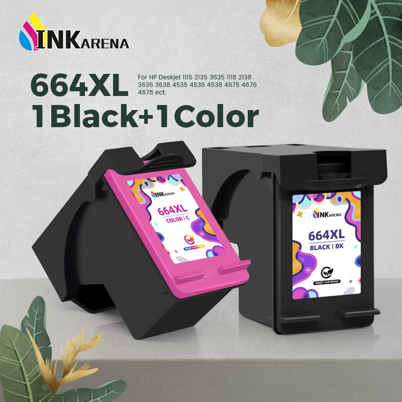 664XL Ink Cartridge Replacement HP664 HP 664 for HP Deskjet 1115 2135 3635 2138 3636 3638 4535 4536 4538 4675 4676 4678 Printer