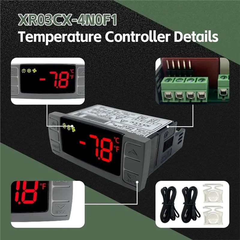 B23B XR03CX-4N0F1 Thermostat Controller With Temperature Control Sensor Probe Fits For Refrigerators/Freezers