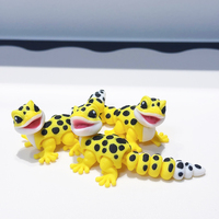 3d Printed Cute And Silly Gecko Model Plastic Ornament Desktop Decoration Sculpture Ornament Holiday Gift