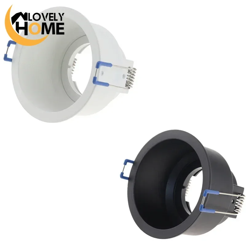 

Aluminum GU10 MR16 Bulb Base White/Black Spotlight Fixture Frame Round Square Recessed Downlight Fitting Ceiling Lamp Holder