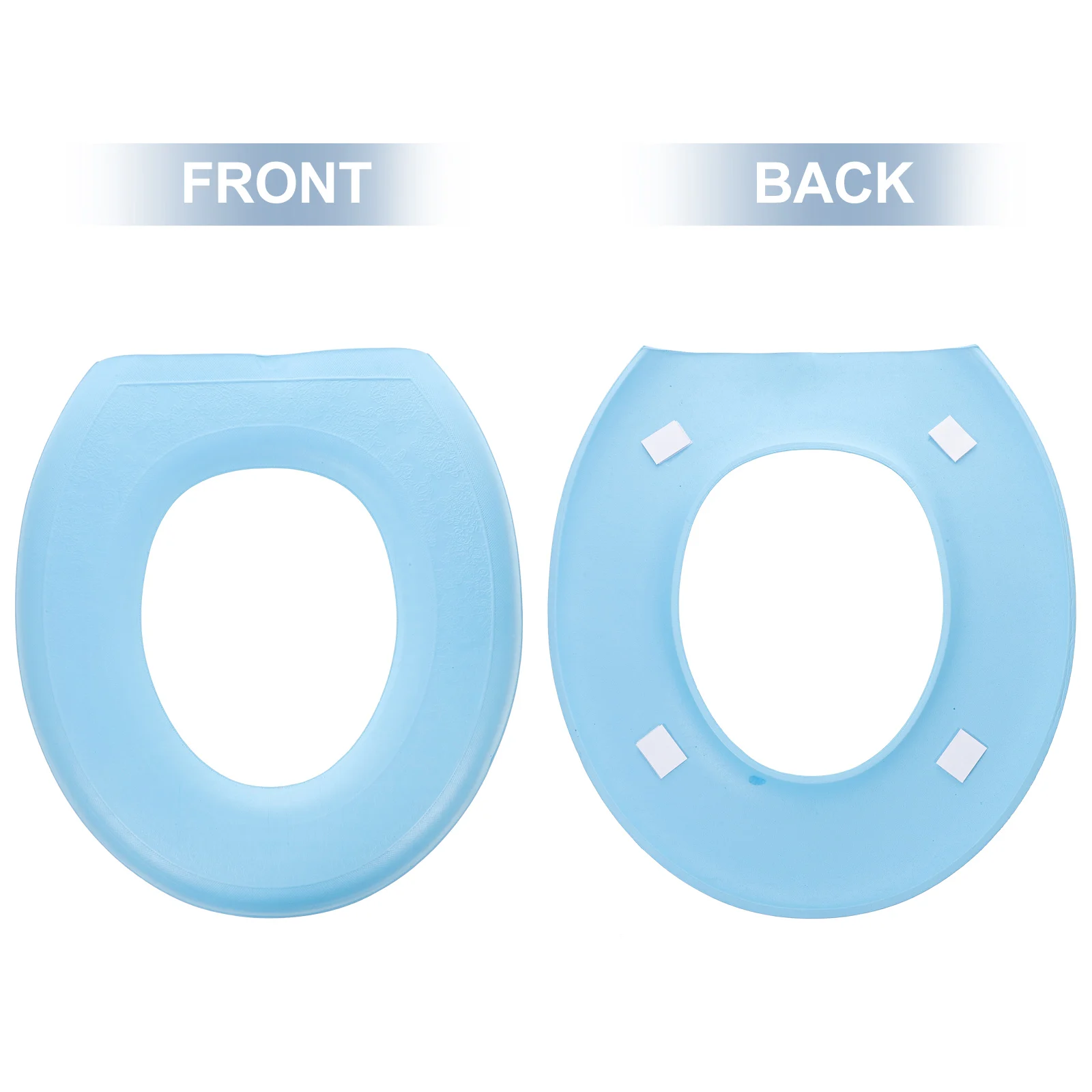 

2pcs EVA Seat Cushion O Shape Blue Reusable Washable Soft Bathroom Pads Warm Toilet Mats Travel Mats Portable