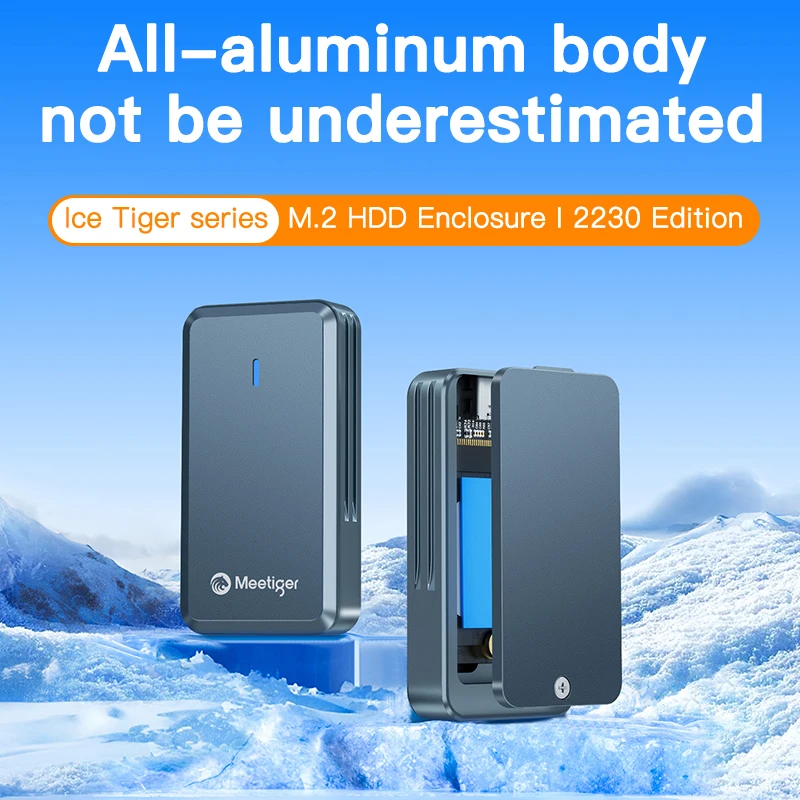 Meetiger กล่องเก็บ 2230 M.2 NVMe SSD 10Gbps ประเภท C ฮาร์ดไดรฟ์ภายนอก M.2 SSD อะแดปเตอร์สําหรับอุปกรณ์เสริมคอมพิวเตอร์
