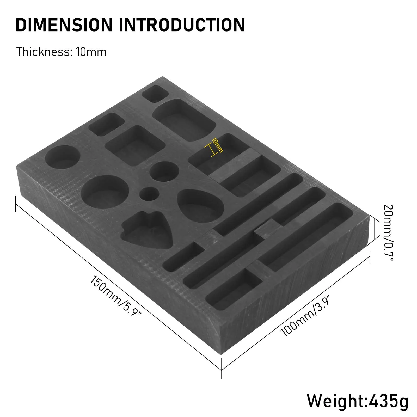 Graphite Casting Ingot Mold 14 Holes/20 Holes Metal Refining Scrap Bar Metal Melting Casting Mould for Melting Casting Refining