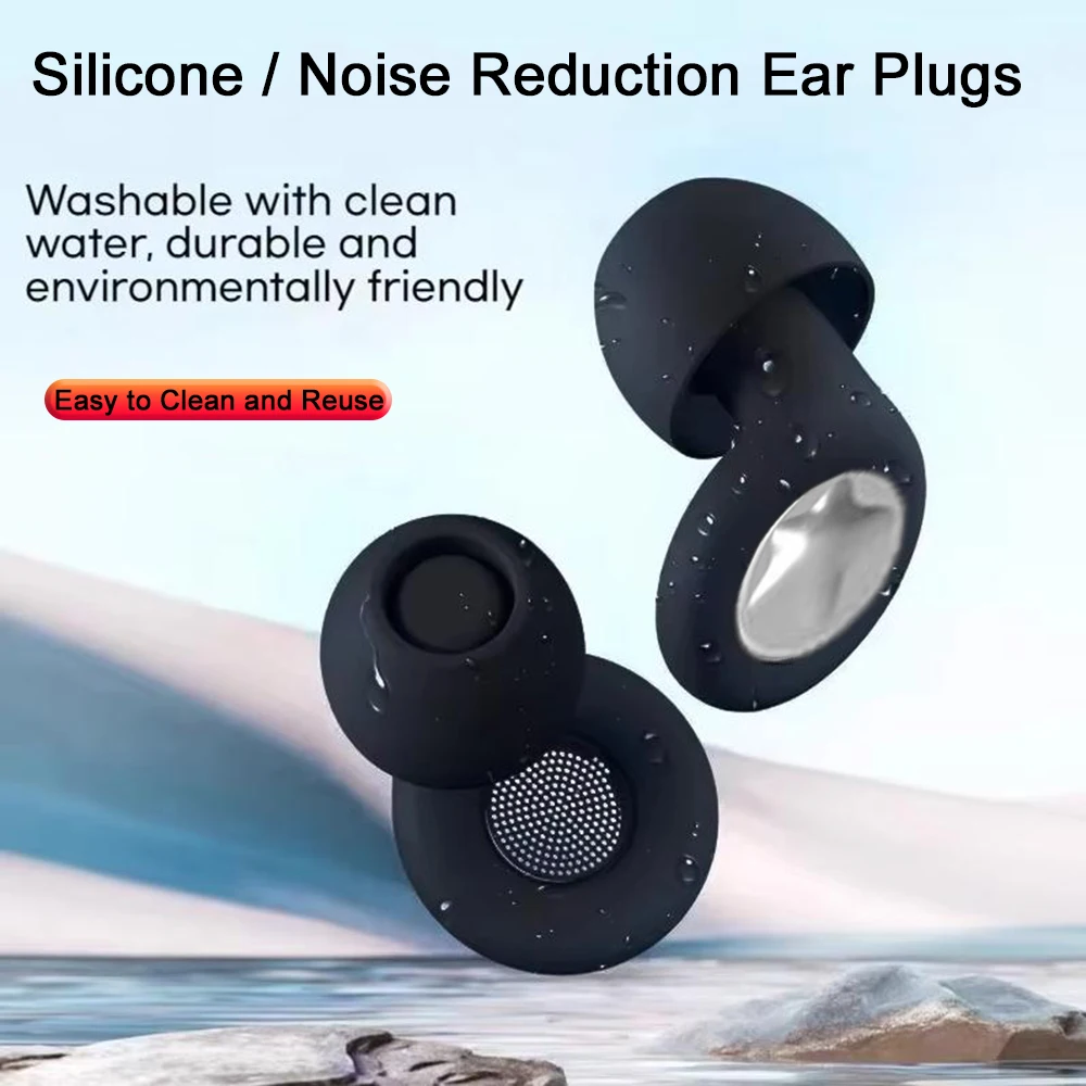 Anti Noise Earplugs Silicone Soundproof Earplug Reduction Ear Protection Swimming Ear plug Sound Insulation Sleeping Ear Plugs