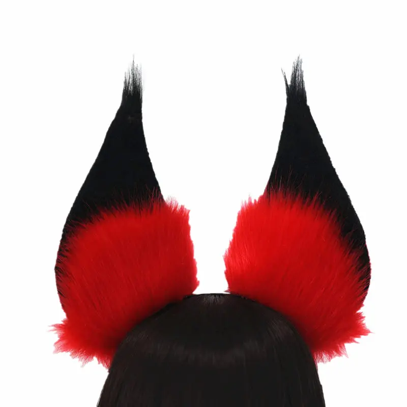 Custom Made Wolf Ears  Cosplay Prop Red Wolf Fox Ears Rabbit Hairhoop Headwear Headband Tail halloween accessories Deer Ears