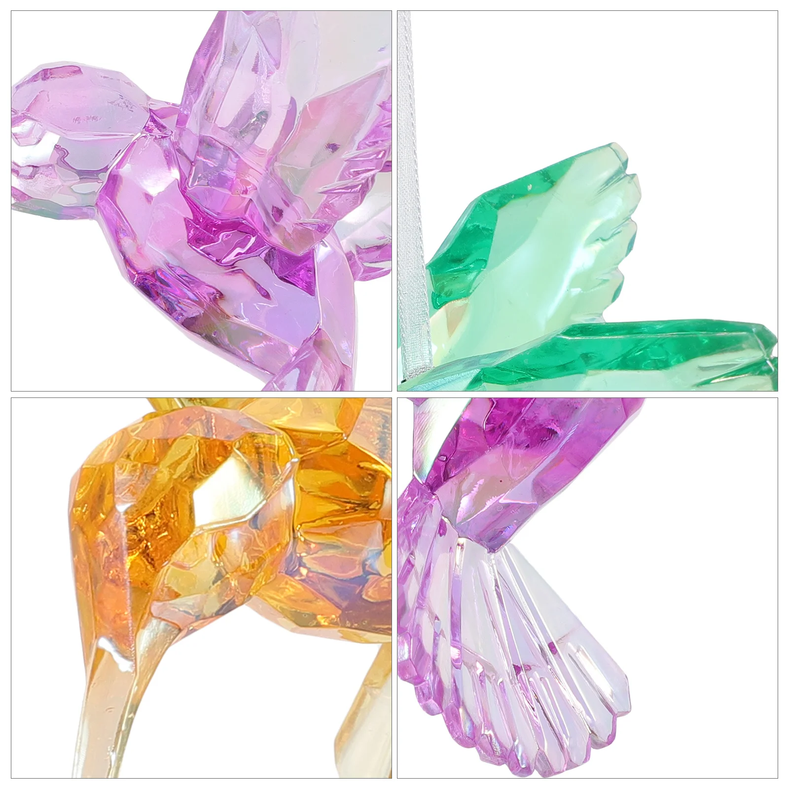 

3Pcs Ceiling Hummingbirds Decor Acrylic Flying Bird Ornaments Hanging Decoration for Wedding Party Home Interior