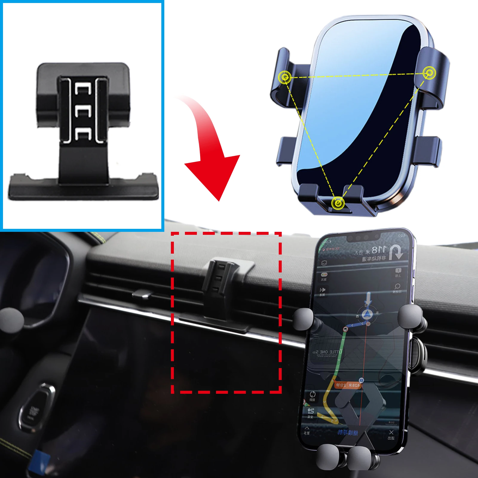 

​​fit for Lynk & Co 05 2022 2023 2024 2025 Phone Holder, Dashboard Screen Mount Bracket Easy Installation​​ Car accessoires