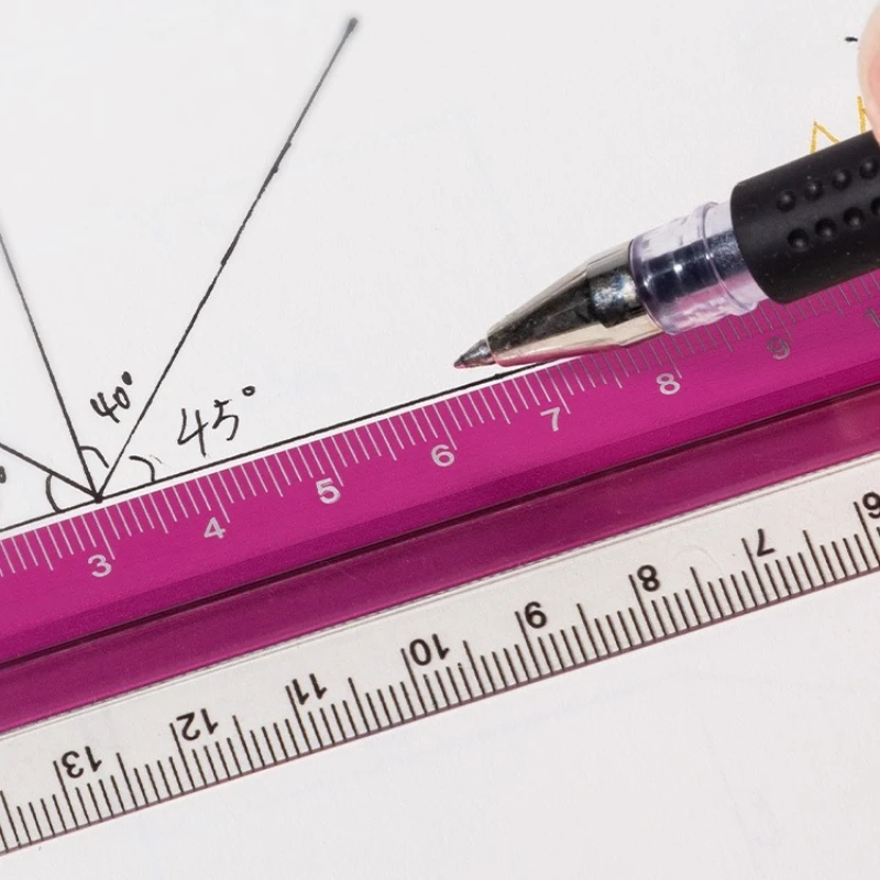 1Pc 30cm Aluminum Alloy Foldable Ruler Simple Folding Metal School Stationery Rule Measuirng Tool