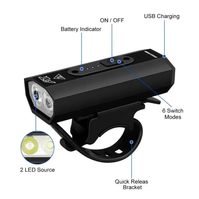 1000 Lumen LED Bike Light Front Type-C USB Rechargeable Lamp Cycling Headlight Mountain Road lantern Bike Accessories