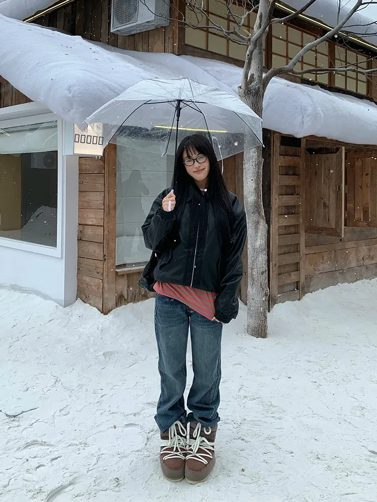 

Мужская осенне-зимняя куртка CGGA American Sle из искусственной кожи с воротником, свободного кроя, повседневная, из хлопка, модная верхняя одежда