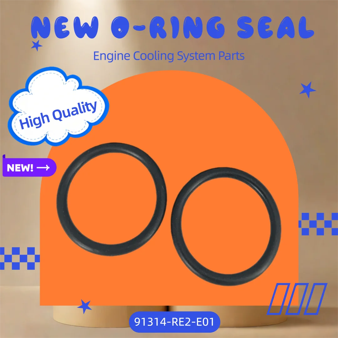 Engine Water Pump Sealing Ring Cooling Pipe O-Ring 2 pieces 91314RE2E01 31.2mmX4.1mm New Accessories For Honda JNA J35A6 Engine