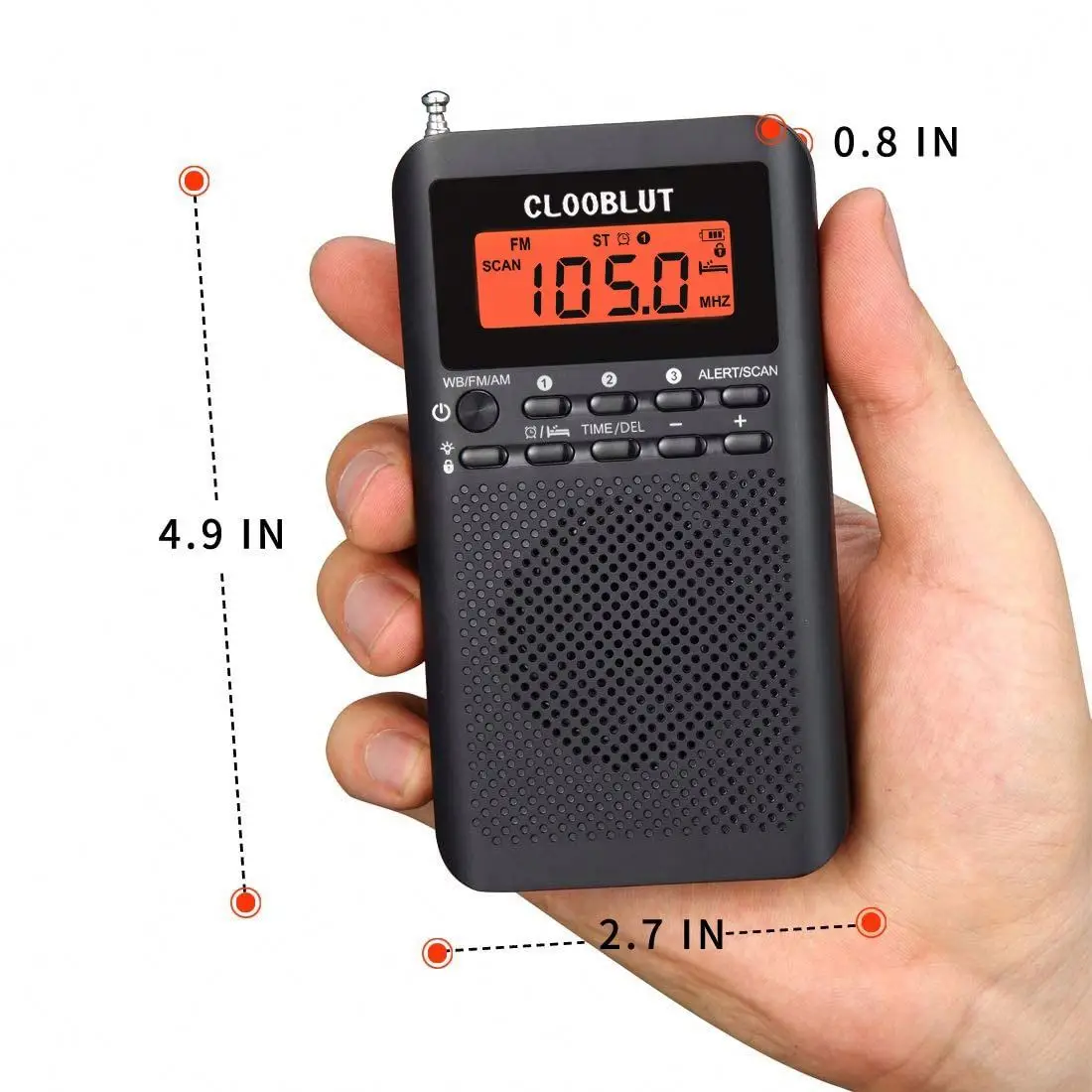 عبر الحدود بالجملة المحمولة مشغل راديو صغير AM/FM/SW الفرقة الرقمية المسنين الرياضة آلة بث الجيب