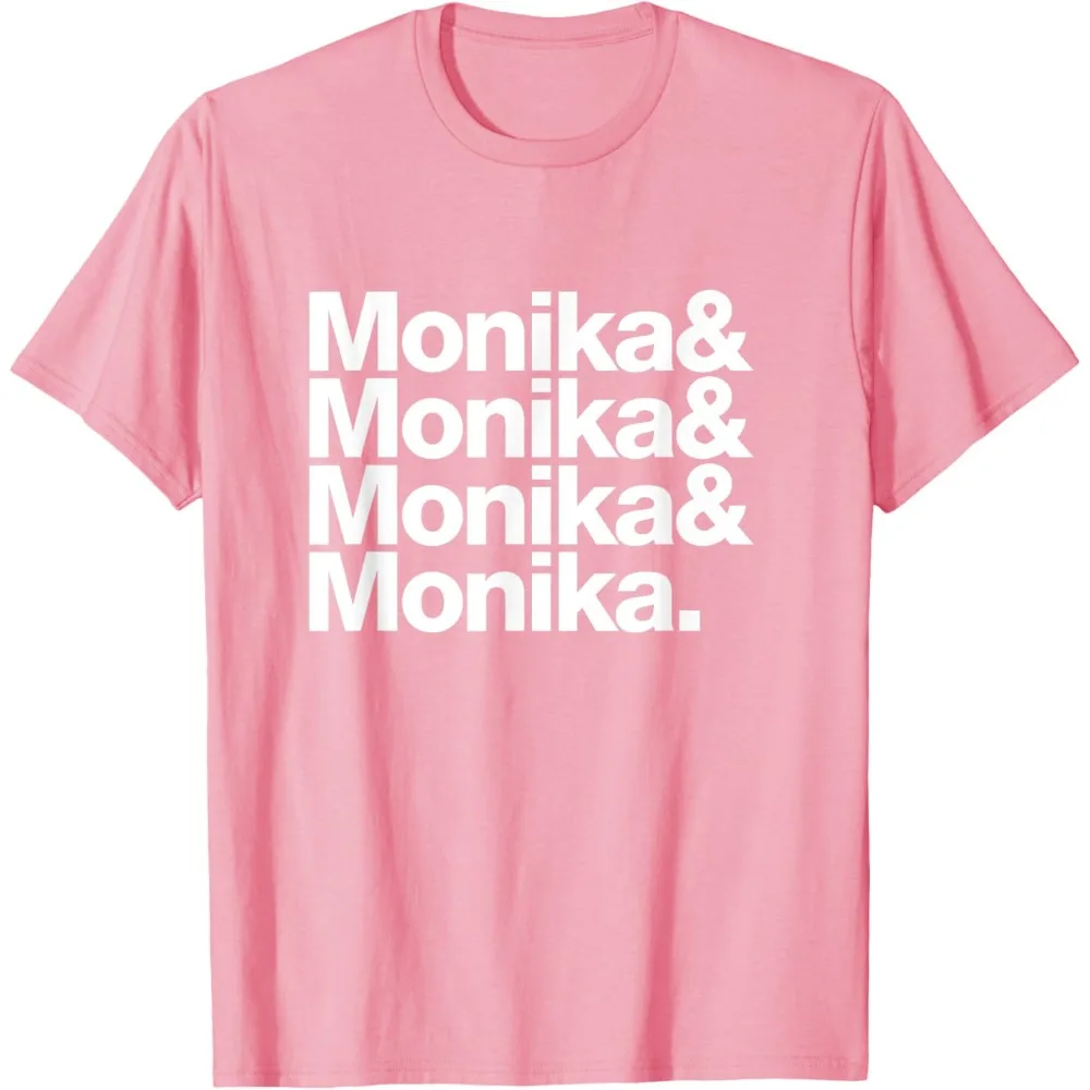 فقط مونيكا تي شيرت لعبة DDLC التي شيرت لعبة الرعب النفسي عاشق قميص الرجال النساء الصيف عادية Crewneck القطن المحملة القمم