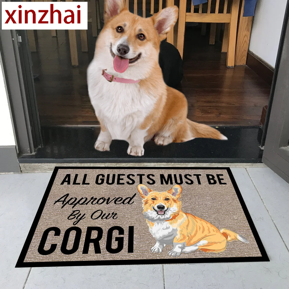 CLOOCL All Guests Must Be Approved By Our Beagles Doormat 3D Print Pet Dog Doormat Non Slip Floor Mat Decor Porch Drop Shipping