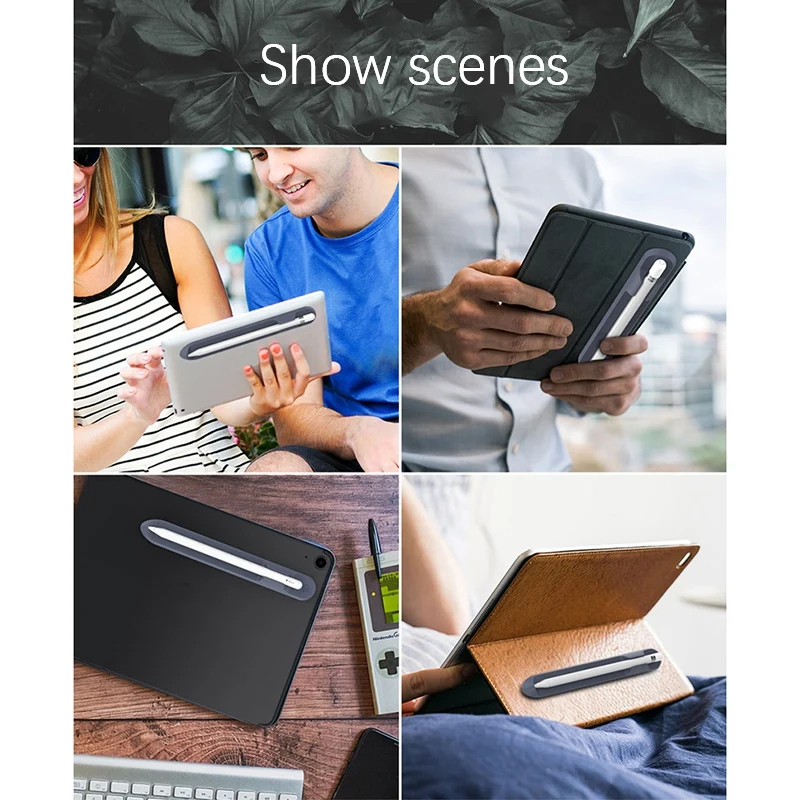 Top-Silikon-Stifthalter für Bleistift 1, 2 Gen, magnetischer Stifthalter für Ipad, Silikon-Stifthalter