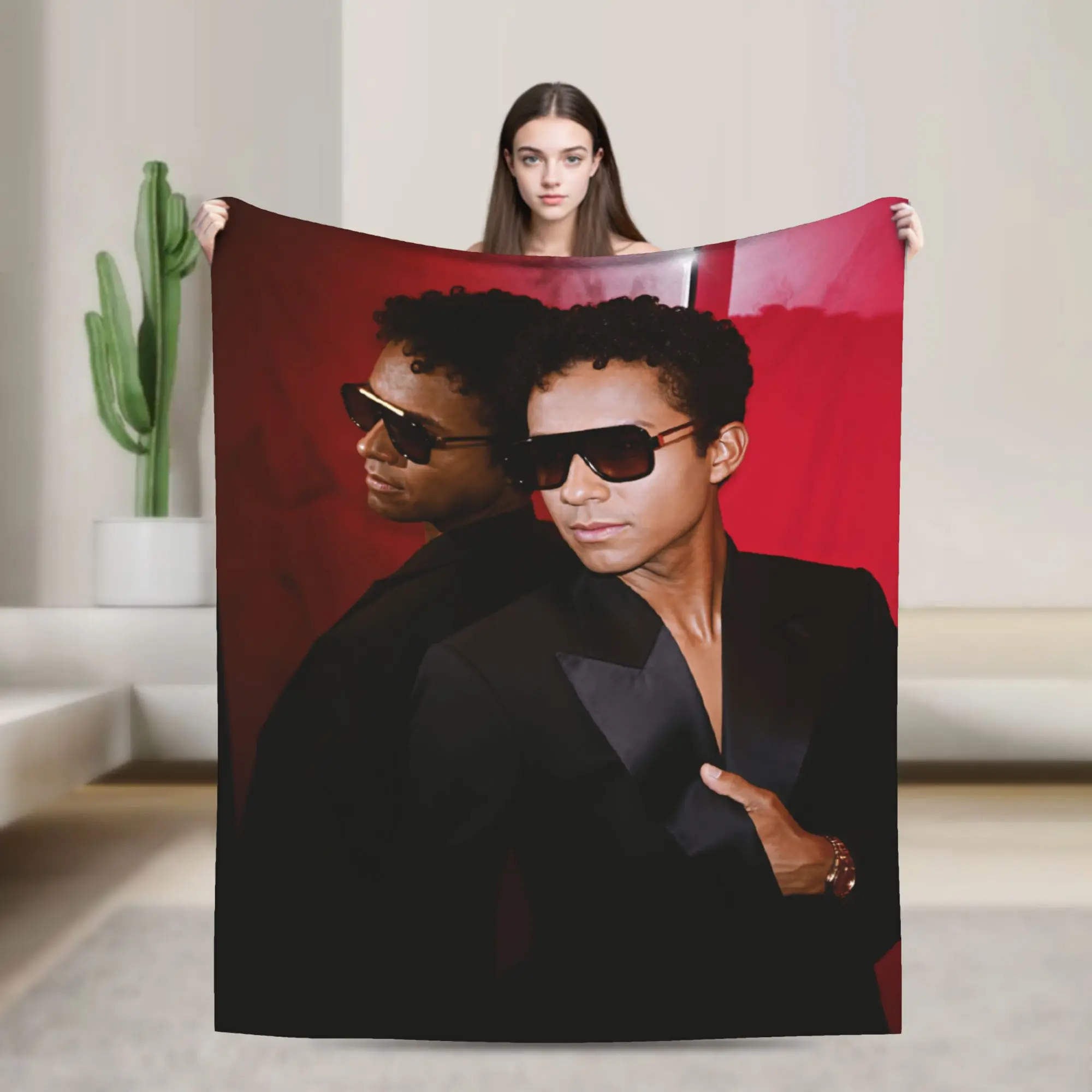 Jaafar J-Jackson Plush Blanket Child  Flannel Throw Blanket For Bedroom Soft Custom Quality Bedspread Gift