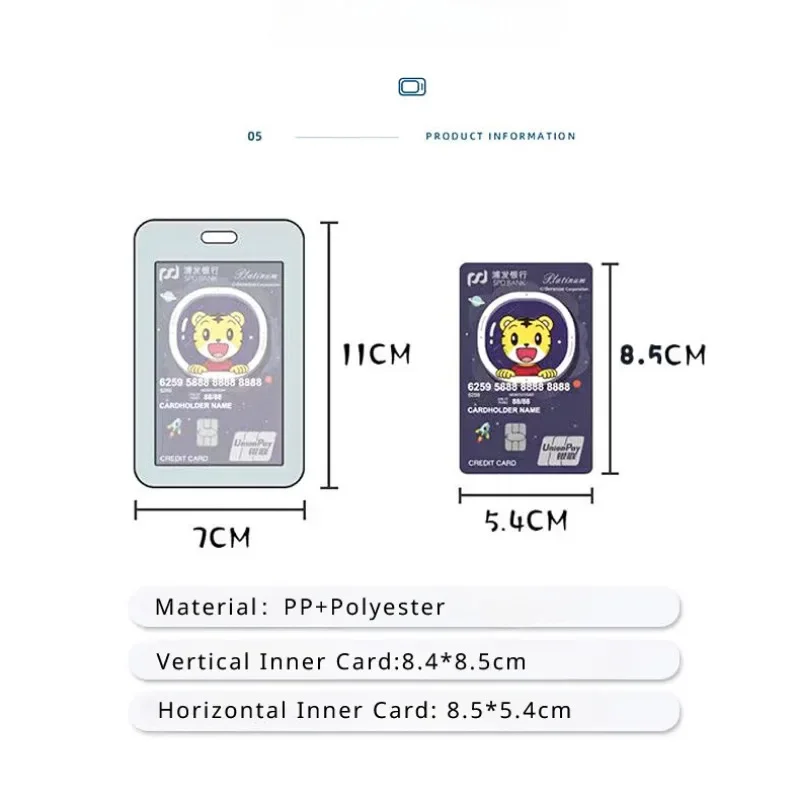 Étui transparent double face pour carte d'identité, porte-badge, carte de travail, carte d'identité, permis de travail avec lanière de 1.5cm de largeur, passe-poitrine