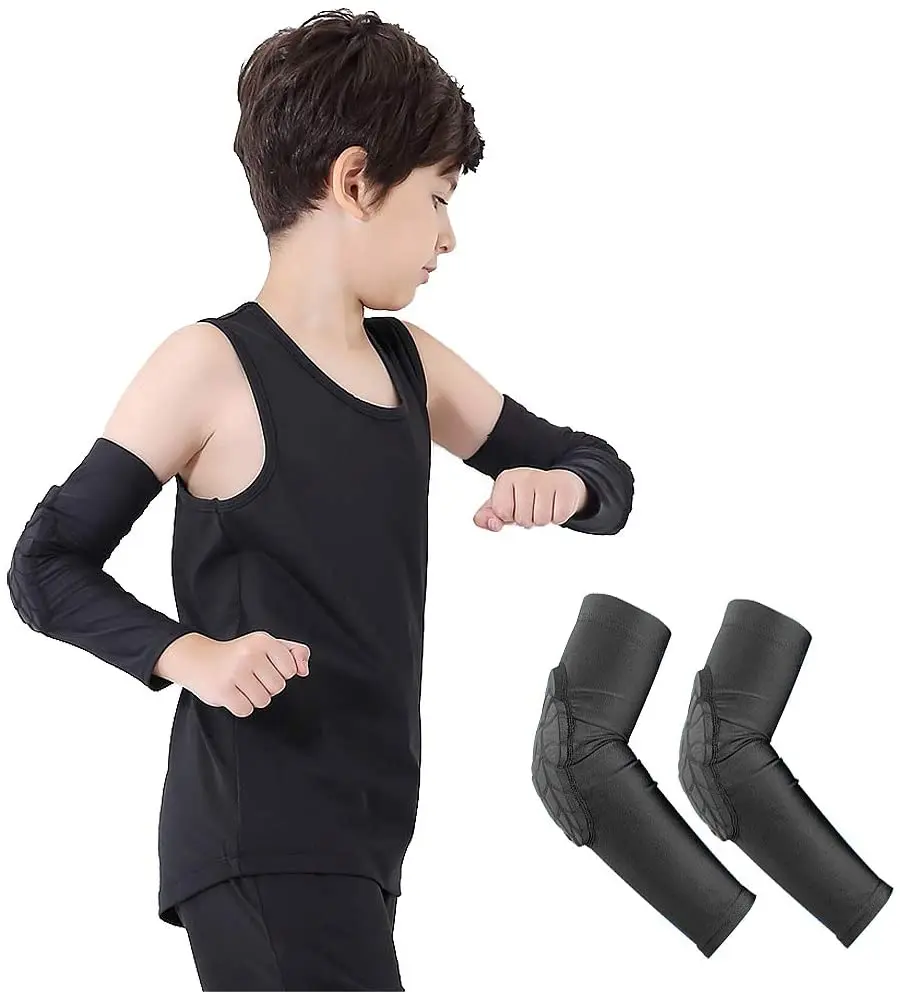 1PCS Knee or Elbow Pads for Kids  Youth Honeycomb Compression Sleeves Pads Guards Sports Protective Gear for Basketball,Baseball