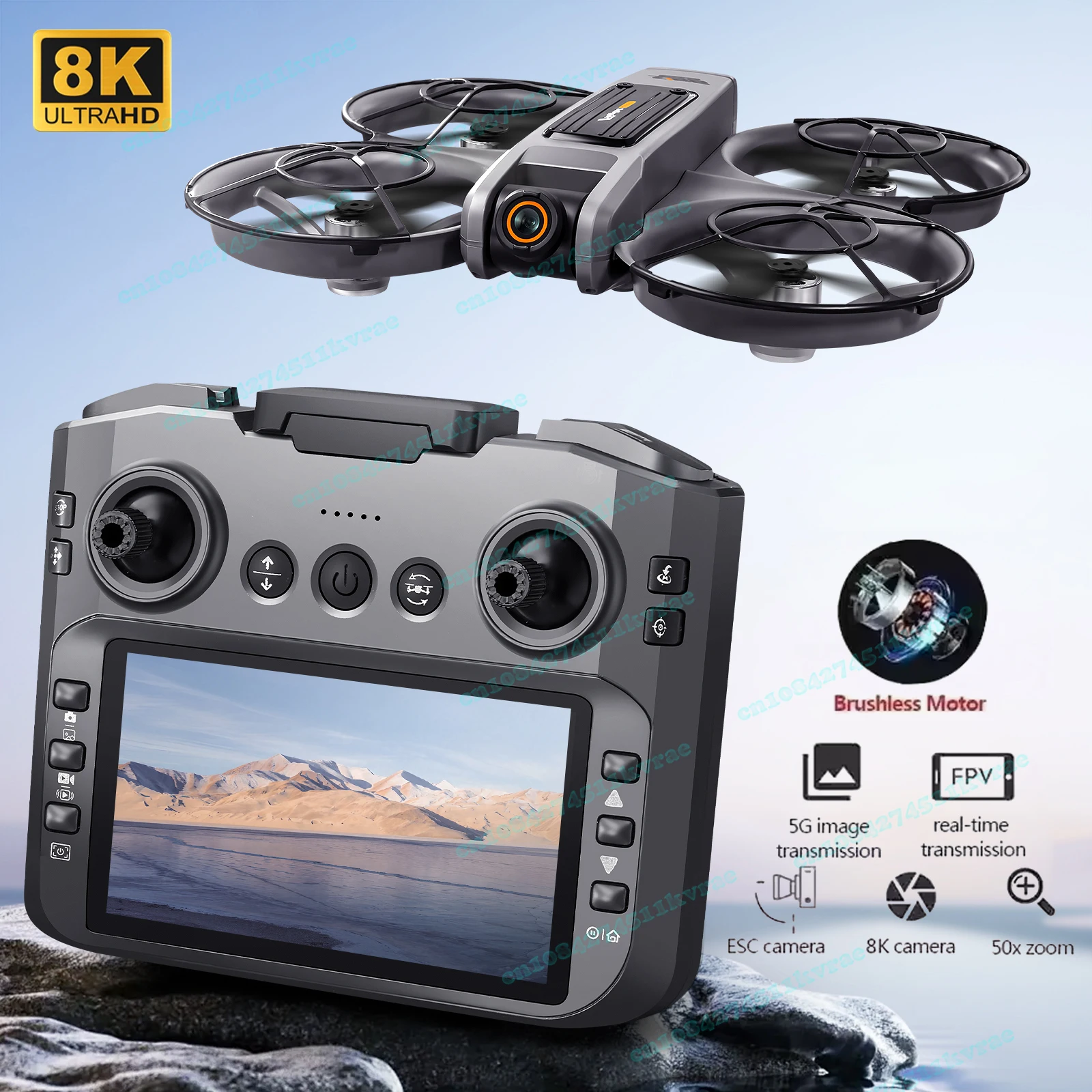 S156 FPV Drone 4K HD Camera Crash-proof Screen-controlled Quadcopter Toys Brushless Motor Optical Flow 5G RC Drone with Camera