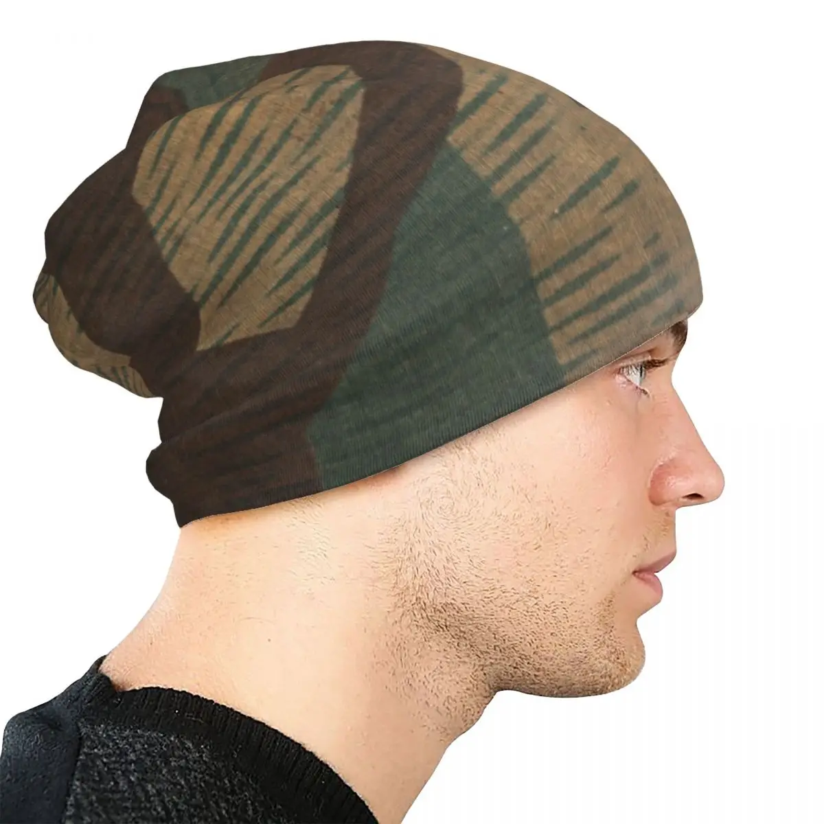 Splintertarn German WW2 Camouflage Bonnet Hat Outdoor Skullies Beanies Hat Armys Militarys Camo Men Women Thermal Elastic Caps