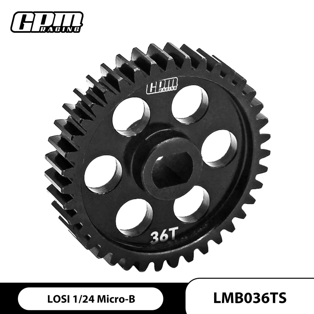 GPM 4140 Carbon Steel Speed Main Gear 34T /36T Gearbox Gear For LOSI 1/24 Micro-B 2WD Buggy